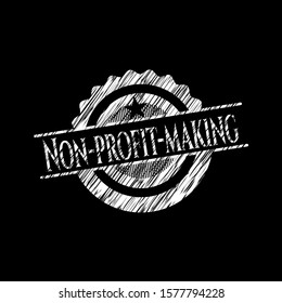 Non-profit-making written with chalkboard texture. Vector Illustration. Detailed.