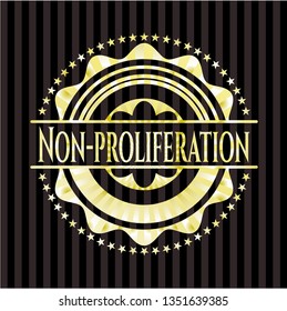 Non-proliferation gold badge or emblem