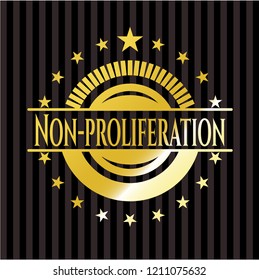 Non-proliferation gold shiny emblem
