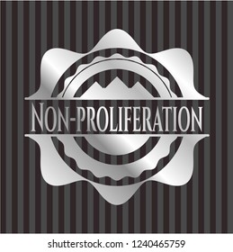 Non-proliferation silver shiny badge