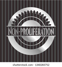 Non-proliferation silvery emblem