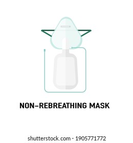 A non-rebreathing mask with reservoir bag.