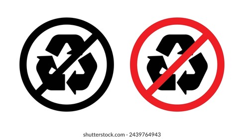 Non-Recyclable Waste Alert. Prohibition on Recycling Certain Materials. Waste Management Sign