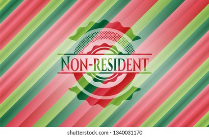 Non-resident christmas style emblem.