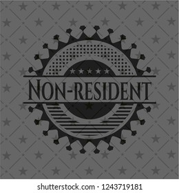 Non-resident retro style black emblem