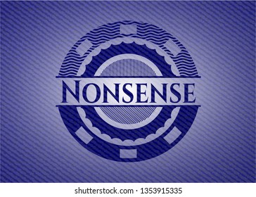 Nonsense badge with jean texture