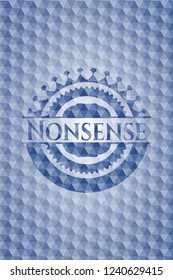 Nonsense blue polygonal emblem.