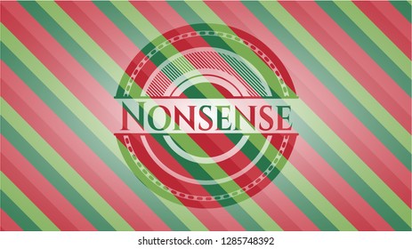 Nonsense christmas colors style badge.