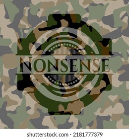 Nonsense On Camo Texture. Vector Illustration. Detailed. 