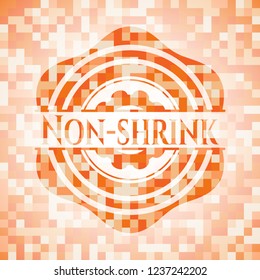 Non-shrink abstract orange mosaic emblem