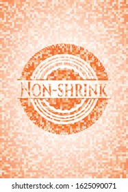 Non-shrink orange mosaic emblem with background