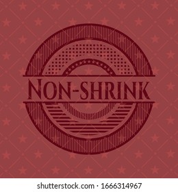 Non-shrink realistic red emblem. Vector Illustration. Detailed.