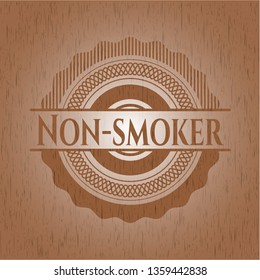 Non-smoker retro style wood emblem