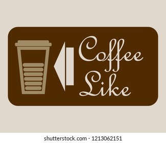 Non-spill coffee logo, vector