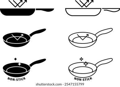 Non-stick coating icon , vector illustration