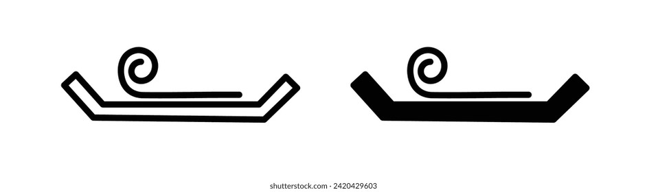 Non-Stick Cookware Line Icon. Stick-Proof Cooking Feature Icon in Black and White Color.