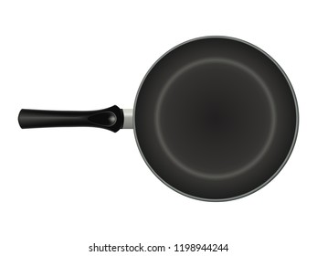 non-stick frying pan. isolated image. realistic style. vector illustration.