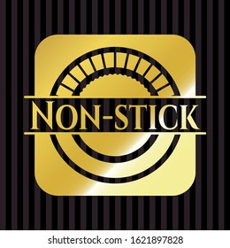 Non-stick golden emblem. Vector Illustration. Detailed.