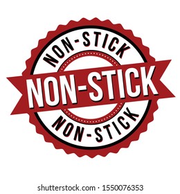 Non-stick label or sticker on white background, vector illustration