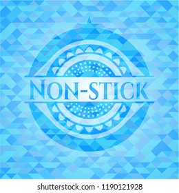 Non-stick light blue mosaic emblem