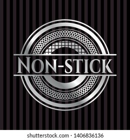 Non-stick silvery shiny emblem. Vector Illustration. Mosaic.