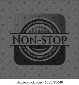 Non-stop dark emblem. Retro