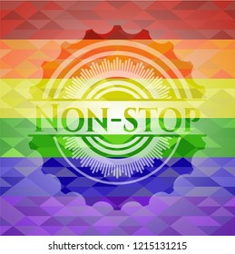 Non-stop lgbt colors emblem 