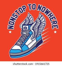 Nonstop to Nowhere Flying Sneaker with Wings