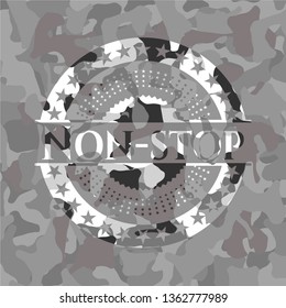 Non-stop on grey camo pattern