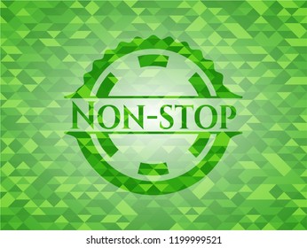 Non-stop realistic green mosaic emblem