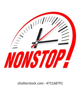 Nonstop sign. Vector illustration.

