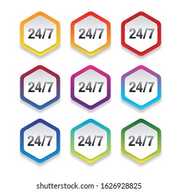 Nonstop support label set colorful