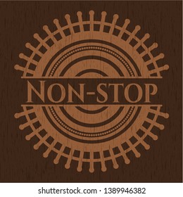 Non-stop wood emblem. Retro. Vector Illustration.