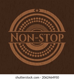 Non-stop wood emblem. Vintage. Vector Illustration. 