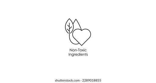 Non-Toxic Ingredients Icon - A Clean and Modern Vector Illustration for Health and Wellness Design