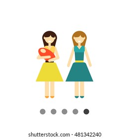 Non-traditional family with baby