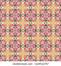 Nontrivial bright color abstract  geometric pattern, endless texture for printing onto fabric, interior, design, textile, wallpapers, covers, background, paper, tile, craft