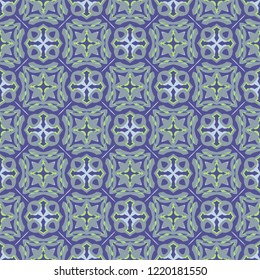 Nontrivial bright color abstract  geometric pattern, vector, can be used for printing onto fabric, interior, design, textile, wallpapers, covers, background, paper, tile, towel, carpet, border