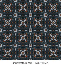 Nontrivial bright color abstract  geometric pattern, vector, can be used for printing onto fabric, interior, design, textile, covers, background, paper, tile, towel, carpet, border