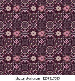 Nontrivial bright color abstract  geometric pattern, vector, can be used for printing onto fabric, interior, design, textile, covers, background, paper, tile, towel, carpet, border