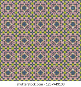 Nontrivial bright color abstract  geometric pattern in pink, vector, can be used for printing onto fabric, interior, design, textile, covers, background, paper, tile, towel, carpet, border