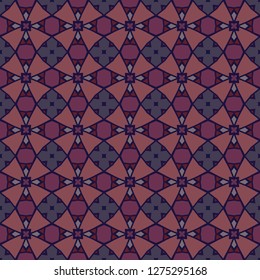 Nontrivial bright color abstract  geometric pattern, vector seamless, can be used for printing onto fabric, interior, design, textile, covers, background, paper, tile, towel, carpet, border