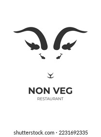 Nonveg-Vektorlogo für Restaurants