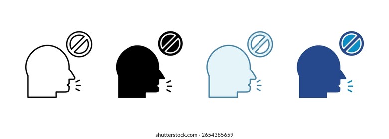 Nonverbal Icon Set Multiple Style Collection