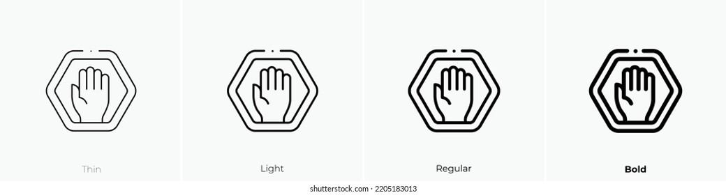 Nonviolence icon. Thin, Light Regular And Bold style design isolated on white background