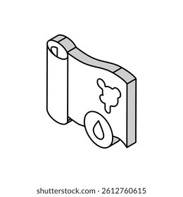 non-waterproof wallpaper isometric icon vector. non-waterproof wallpaper sign. isolated symbol illustration
