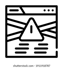 non-working web site line icon vector. non-working web site sign. isolated contour symbol black illustration