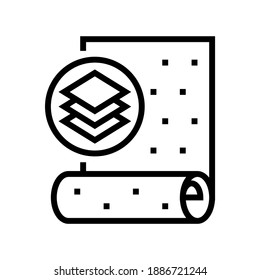 Non-woven Wallpaper Line Icon Vector. Non-woven Wallpaper Sign. Isolated Contour Symbol Black Illustration