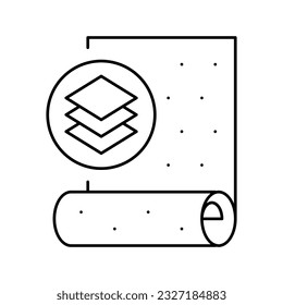 non-woven wallpaper line icon vector. non-woven wallpaper sign. isolated contour symbol black illustration