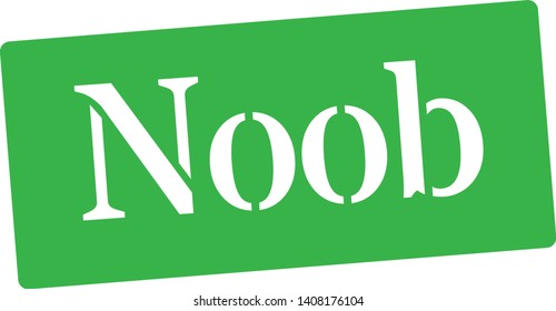NOOB stamp on white background